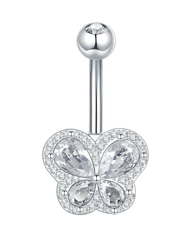  1pc Belly Button Piercing for Women Zircon Moon Butterfly Belly Button Ring Cartilage Navel Earring Jewelry Piercing ombligo