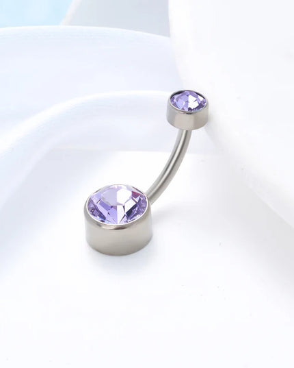 Belly Piercing Button Rings G23 Titanium Astm F136 14g Body Jewelry Internally Threaded Navel Ring Zirconia Earrings Zircon