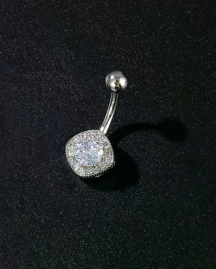 Women's Sexy Belly Button Ring Stainless Steel Navel Piercing with Butterfly Flower Design Body Jewelry