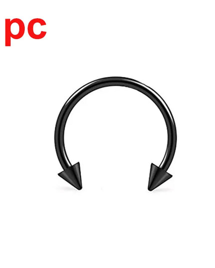 Punk C Shape Steel Nose Ring Horseshoe Lip Ring puncture Hook Clip Earrings Septum  No Allergic Body Piercing Jewelry Nose Rings