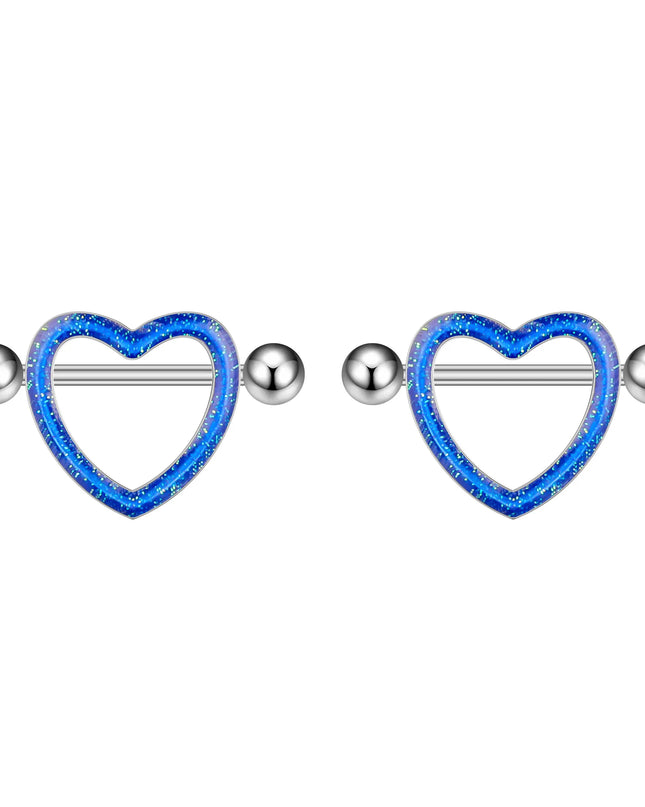 2pcs Heart Bear Dangled Nipple Piercings Screwed 14G Flower Butterfly Shield Bar Barbell Nipple Ring Piercing Nombril Jewelry