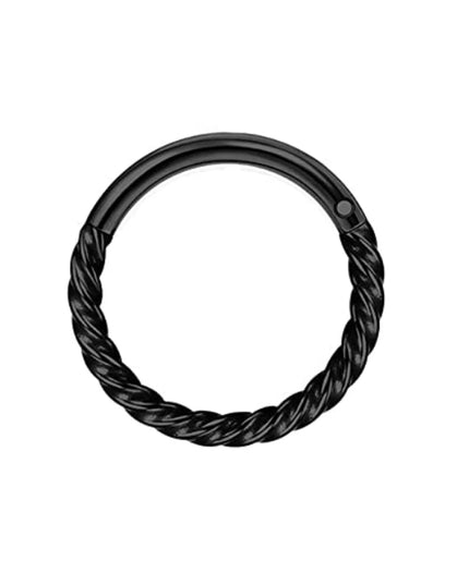 WKOUD Septum Rings Hoop Nose Ring Horseshoe Stainless Steel Cartilage Earrings Hoop Helix Tragus Septum Piercing Jewerly Black