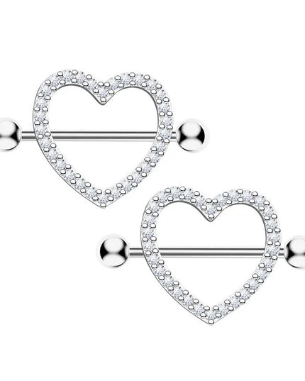 Nipple Piercing Jewelry 14G Stainless Steel Nipple Rings for Women Heart Butterfly Flower Bow Nipple Barbells