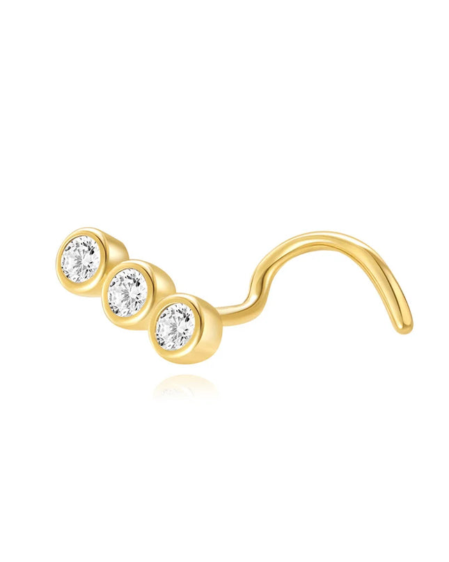 ROXI 925 Sterling Silver 1 Piece Flower/Round Nose Rings for Women Men Body Nose Piercing Cartilage Piercing Jewelry