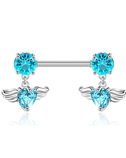 1Pcs Heart Belly Button Rings Pink 14G Women Fashion Belly Ring Dangle Cz Butterfly Punk Spider Navel Piercing Barbell Pircing