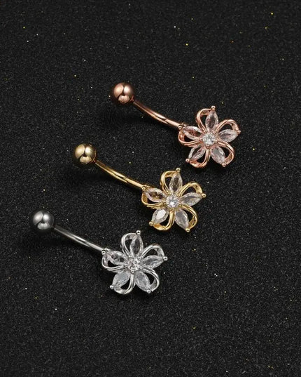 Steel Belly Button Ring Cute Devil Heart Cubic Zirconia Inlaid Hypoallergenic Navel Ring for Teen Girls Daily Use