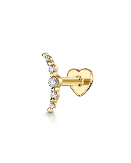AIDE Heart Round Ball Flat Helix Piercing Earring 925 Sterling Silver Ear Studs Geometric Zircon Exquisite Trinket Studs Aretes