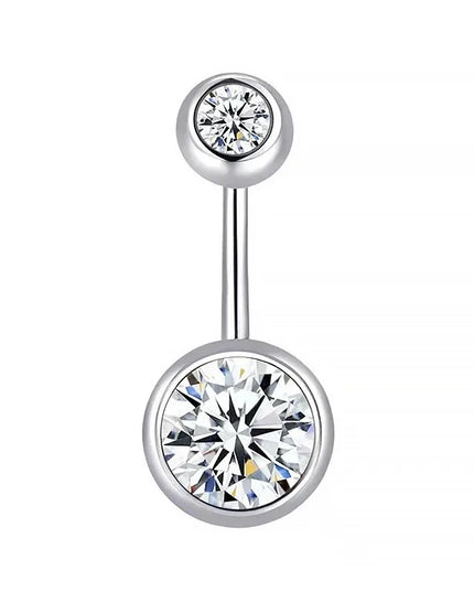 1Pc Belly Button Ring for Women, 316L Stainless Steel Belly Ring Piercing 8/10/12mm Belly Button Stud for Women