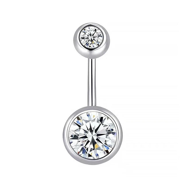 1Pc Belly Button Ring for Women, 316L Stainless Steel Belly Ring Piercing 8/10/12mm Belly Button Stud for Women
