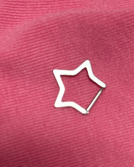 Y2K Jewelry Stainless Steel Star Nose Septum Piercing Accessories Goth Fashion Charm Punk Grunge Body Piercing Nose Rings