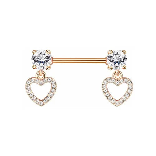 Bobisty Nipple Piercing Jewelry Stainless Surgical Steel Tongue Rings Ball Heart Butterfly Belly Barbell Body Jewelry for Women
