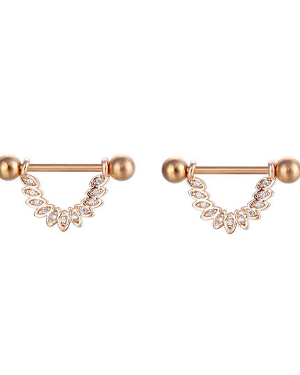 Sexy Nipple Ring Stainless Steel Zircon U Shape Barbell Nipple Studs Piercing Helix Piercing Body Papillary nail Jewelry