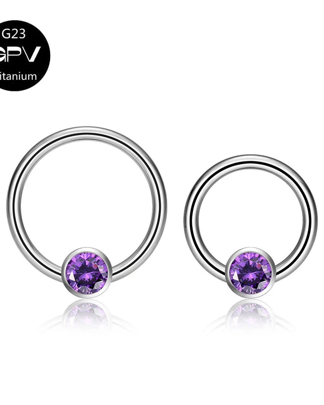 G23 Titanium Nose Ring Middle Clip Ball Popular Men's And Women's Punk Puncture Jewelry Nasal Septum Ring