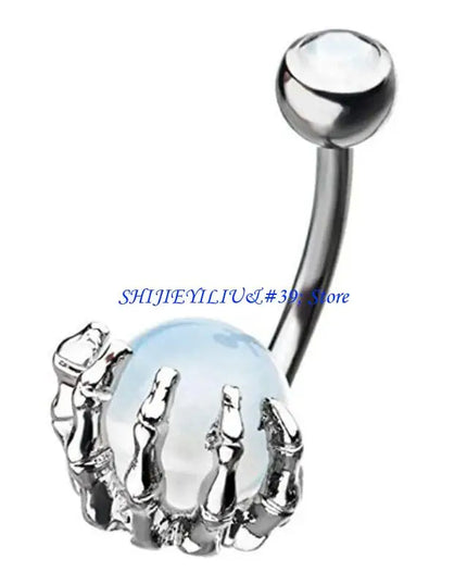 E21F Surgical Steel Belly Button Rings Colorful Gemballs Navel Rings Piercing Jewelry