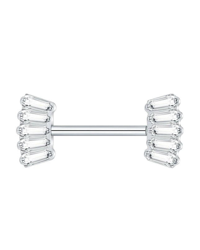 1Pc G23 Titanium Nipple Piercing Barbell Ring Flower Internally Threaded Nipple Shield Ring for Sexy Women Body Piercing Jewelry