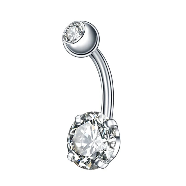 1Pc Surgical Steel Belly Button Ring Navel Nombril Piercing CZ Belly Ring Sexy Women Belly Piercing Body Jewelry Ombligo 14G