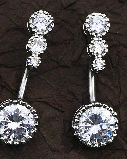 2023 Zircon Belly Button Rings for Women Girls Sexy Piercing Navel Ring Bar Drop Dangle Belly Navel Rings Ashion Body Jewelry