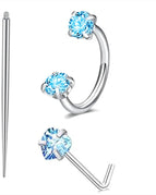 3PCSC / Heart / Nose Rings & Studs|Face