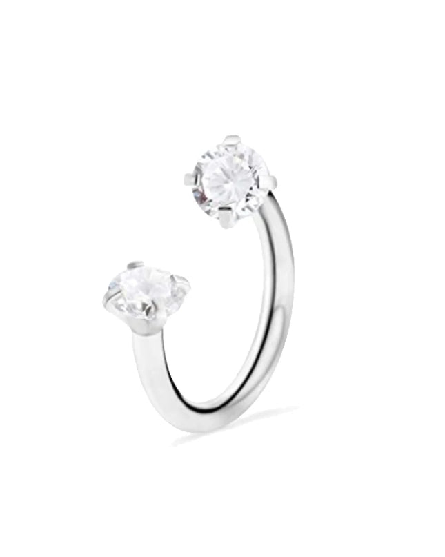 WKOUD 1Pcs Septum Rings Hoop Nose Ring Horseshoe Stainless Steel Cartilage Earrings Hoop Helix Tragus Septum Piercing Jewerly