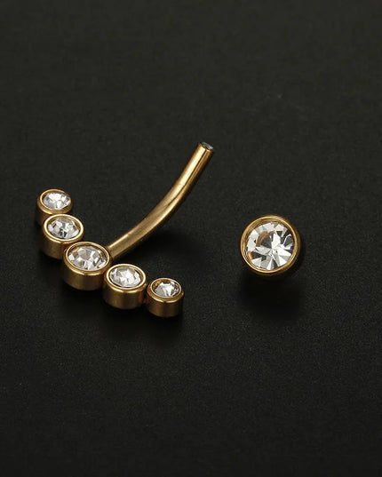 1 Pc New Sexy Dangling Navel Belly Button Ring Oreja 14G Cubic Zirconia 316L Surgical Steel Belly Piercing Jewelry