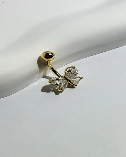 Belly Button Ring Trendy Dragonfly Butterfly Shape Sexy Comfort Fit Navel Piercing Jewelry for Girls Pool Party Beach Trip