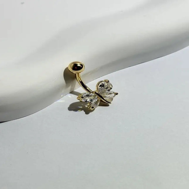 Belly Button Ring Trendy Dragonfly Butterfly Shape Sexy Comfort Fit Navel Piercing Jewelry for Girls Pool Party Beach Trip