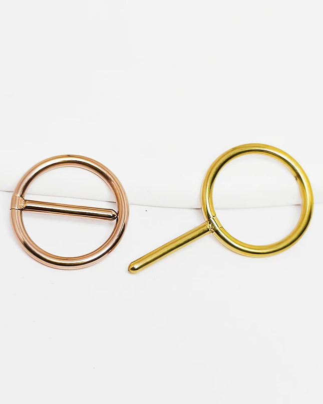 F136 Titanium 14G Nipple Piercing Ring Clicker ZC Round Hexagonal Nasal Septum Jewelry for Men And Women