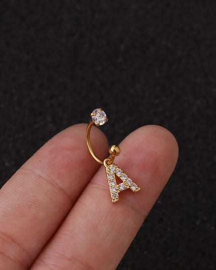 1Pc  English Letter Piercing  Tragus Piercing Jewelry Septo Nose Lip Ear Septum Cartilage Captive Hoop Ring Jewelry Pendientes