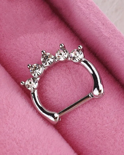Heart Pearl Nose Rings Pointed Cone Love Lip Pierced Horseshoe Ring Skull Butterfly Nose Septum Piercing Earrings Tragus Jewelry