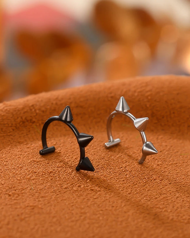 1PC Stainless Steel Fake Nose Ring Hoop Septum Rings Non-Pierced C Clip Lip Ring Earring Fake Nose Piercings Women Body Jewelry