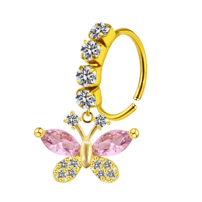 Nose Piercing Nose Ring Stainless Steel Colorful Nose Ring Dangle Nose Rings Piercing Jewelry For Women