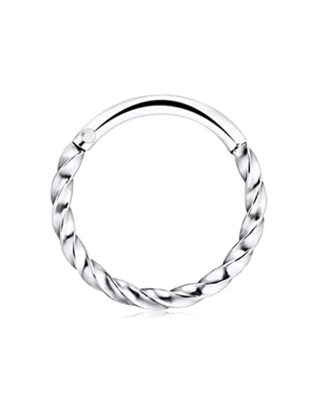 WKOUD 1Pcs Septum Rings Hoop Nose Ring Horseshoe Stainless Steel Cartilage Earrings Hoop Helix Tragus Septum Piercing Jewerly