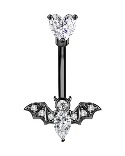1PCS Bat Belly Button Piercing Jewelry 14G Claw Belly Ring Body Piercing Bee Navel Piercing Heart Belly Bars Piercings Ombligo