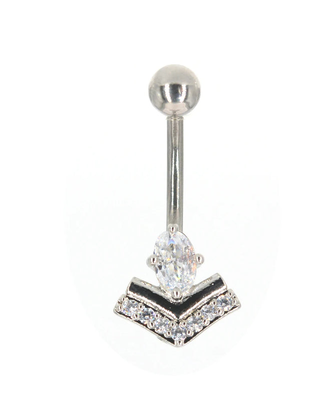 1Pc Butterfly Sexy Dangling Navel Belly Button Ring Oreja 14G Heart Brand New Heart 316L Surgical Steel Belly Piercing Jewelry