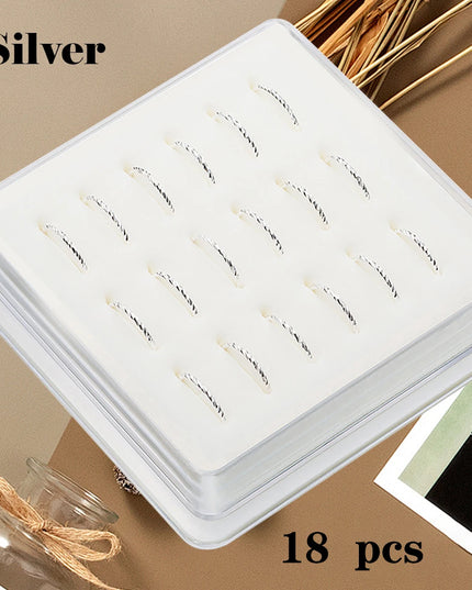 Sterling Silver 925 Pierceing Nose Ring Simple Round Size 6mm 8mm 10mm Printing Twist Rope Nose Ring Women Jewelry Nose Rings