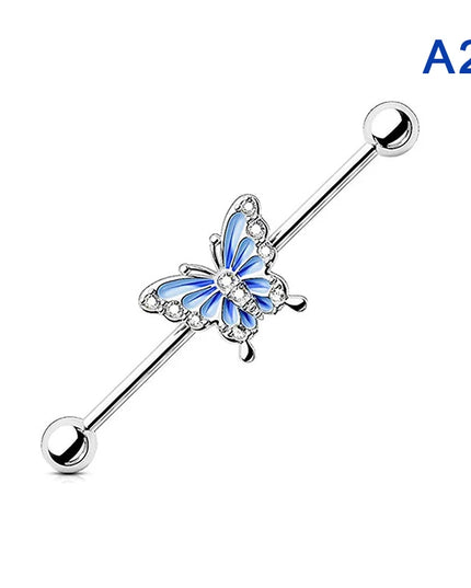 1Pcs Heart Belly Button Rings Pink 14G Women Fashion Belly Ring Dangle Cz Butterfly Punk Spider Navel Piercing Barbell Pircing