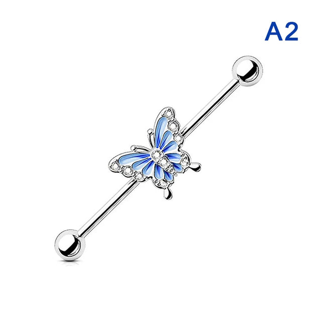 1Pcs Heart Belly Button Rings Pink 14G Women Fashion Belly Ring Dangle Cz Butterfly Punk Spider Navel Piercing Barbell Pircing