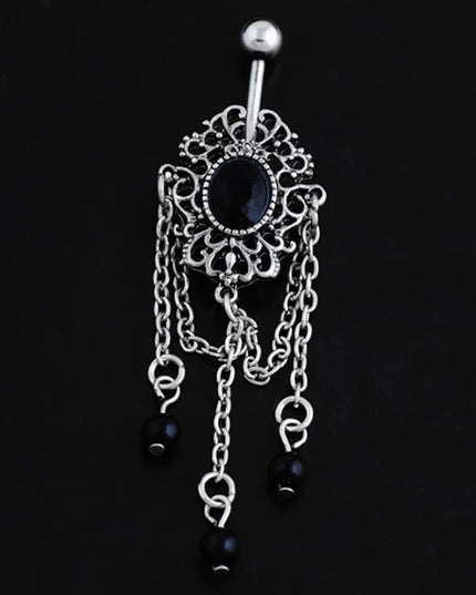Old Sliver Vintage Ethnic Style Belly Button Rings Anti-allergy Stainless Steel Sexy Lady Piercing Ombligo Body Jewelry