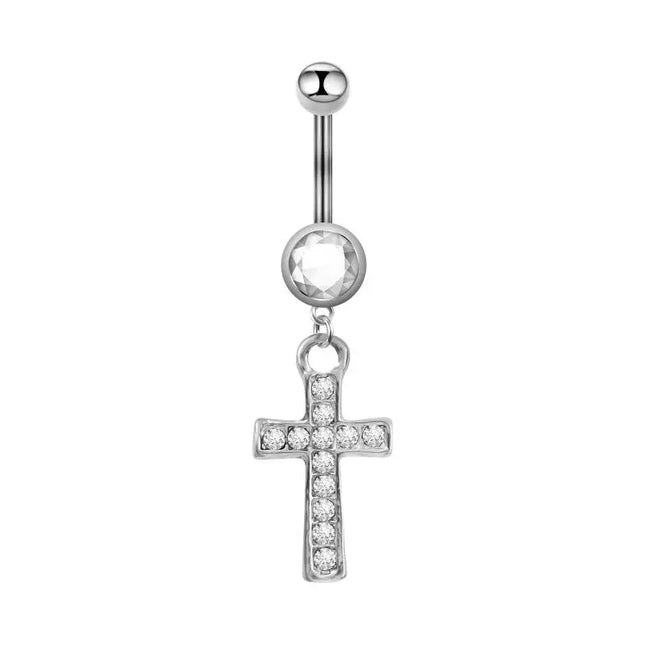 Sexy Cross Belly Navel Piercing Stainless Steel Fashion Belly Ring For Women Body Jewelry
