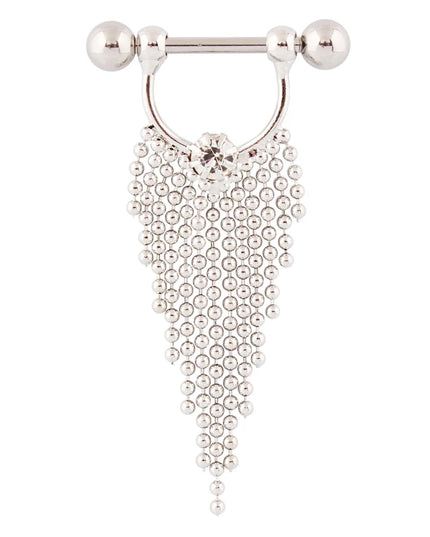 Retail 2 pieces/lot Tassel Nipple ring body Piercing jewelry 14G 316L surgical steel bar Nickel-free