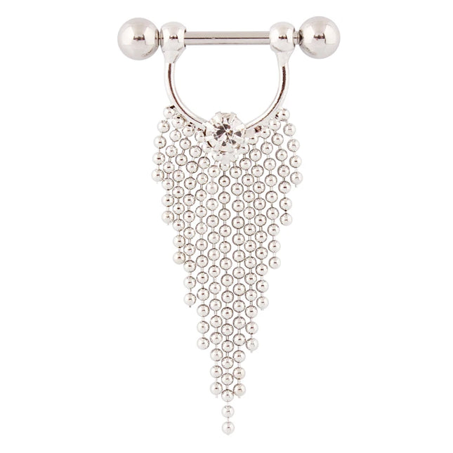 Retail 2 pieces/lot Tassel Nipple ring body Piercing jewelry 14G 316L surgical steel bar Nickel-free