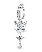Silver Navel ring / Navel & Bell Button Rings / Surface and Dermal