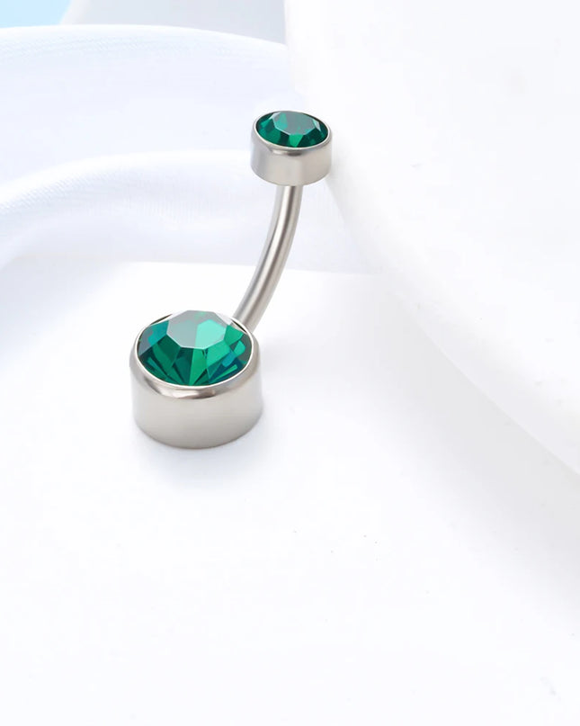 Belly Piercing Button Rings G23 Titanium Astm F136 14g Body Jewelry Internally Threaded Navel Ring Zirconia Earrings Zircon