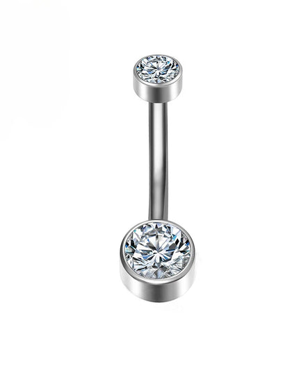 F136 Titanium Belly Button Piercing Hinge Segment External Helix 16G Zircon Piercing navel Women Sexy Body Jewelry Wholesale