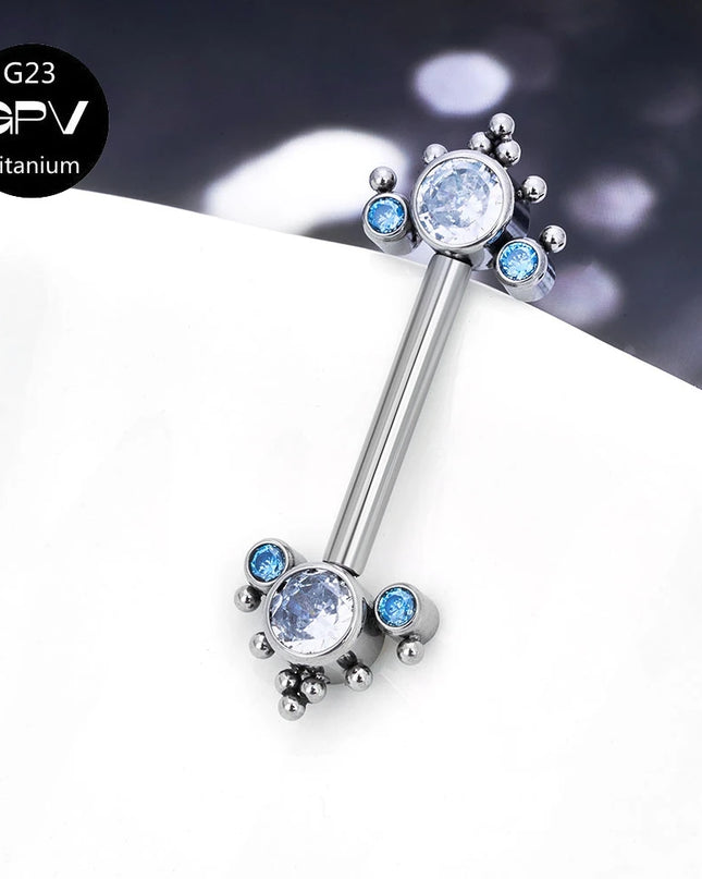 Titanium Nipple Stud G23 One End Fixed And The Other End Inserted With A Pin 14G Punk Female Sexy Piercing Jewelry Nipple Stud