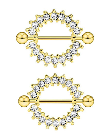 1 Pair Heart Barbell Nipple Ring Piercing Helix Piercing Sexy Nipple Jewelry High Quality Zircon Nipple Rings For Women Oreja