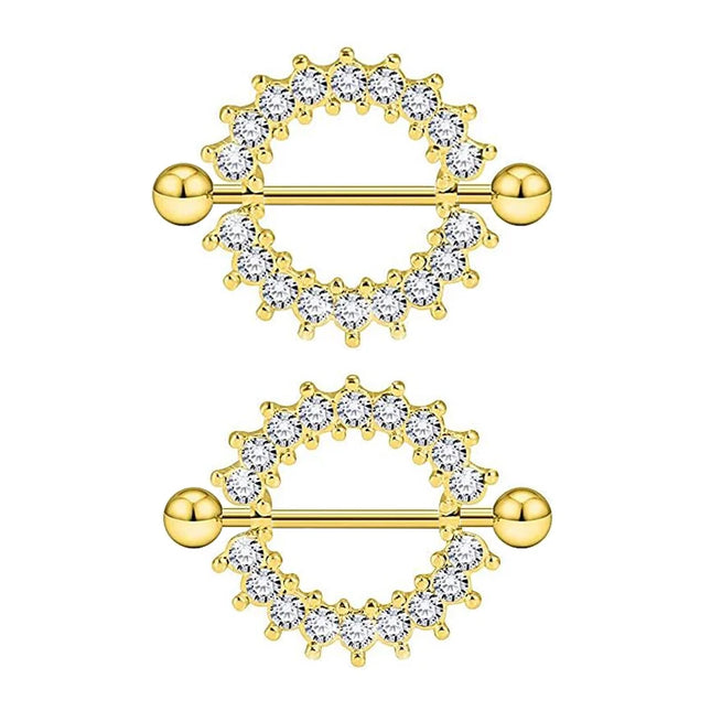 1 Pair Heart Barbell Nipple Ring Piercing Helix Piercing Sexy Nipple Jewelry High Quality Zircon Nipple Rings For Women Oreja