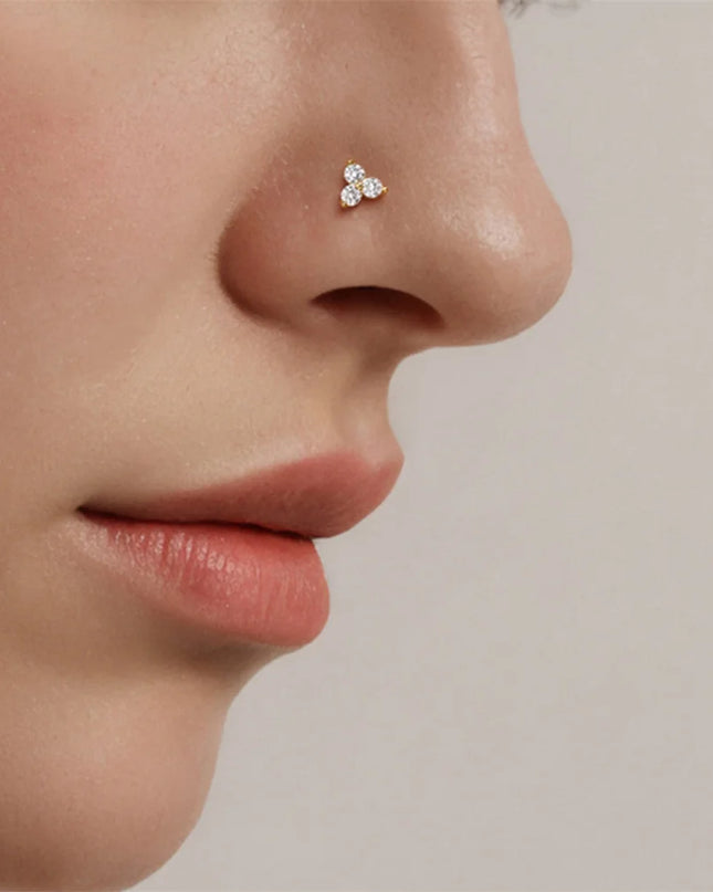 ROXI 925 Sterling Silver 1 Piece Flower/Round Nose Rings for Women Men Body Nose Piercing Cartilage Piercing Jewelry