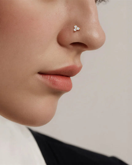 ROXI 925 Sterling Silver 1 Piece Flower/Round Nose Rings for Women Men Body Nose Piercing Cartilage Piercing Jewelry