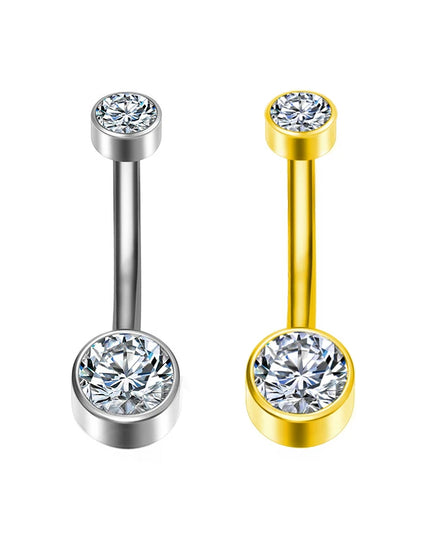 F136 Titanium Belly Button Piercing Hinge Segment External Helix 16G Zircon Piercing navel Women Sexy Body Jewelry Wholesale